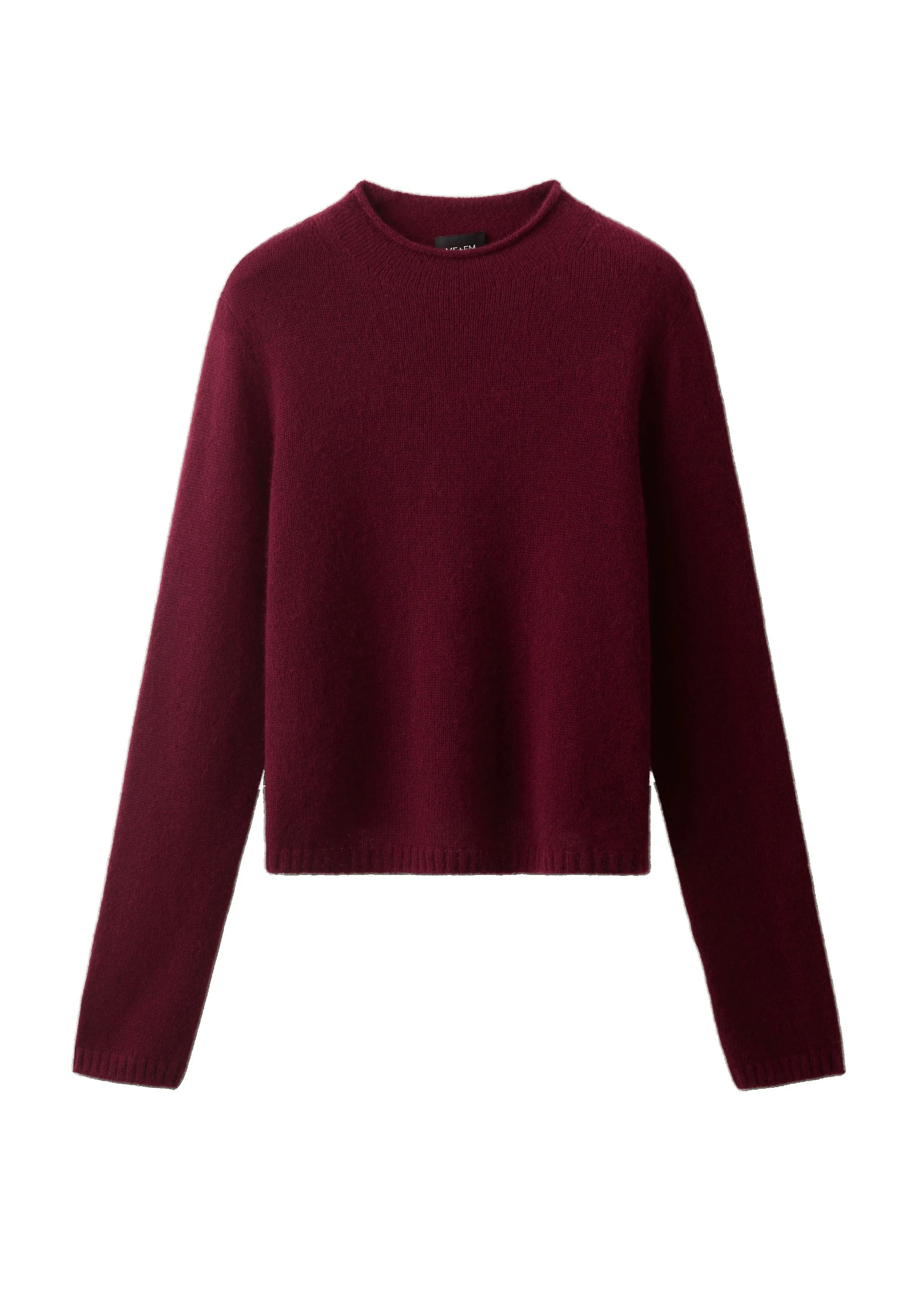 ME+EM High Neck Straight Jumper in Barolo Red | Knitwear | Luxury Shoes ME+EM High Neck Straight Jumper in Barolo Red