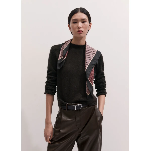 ME+EM High Neck Straight Jumper in Cocoa Brown, view 3 | Sweaters | Luxury Shoes 