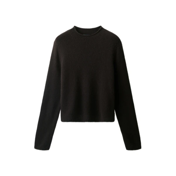 ME+EM High Neck Straight Jumper in Cocoa Brown