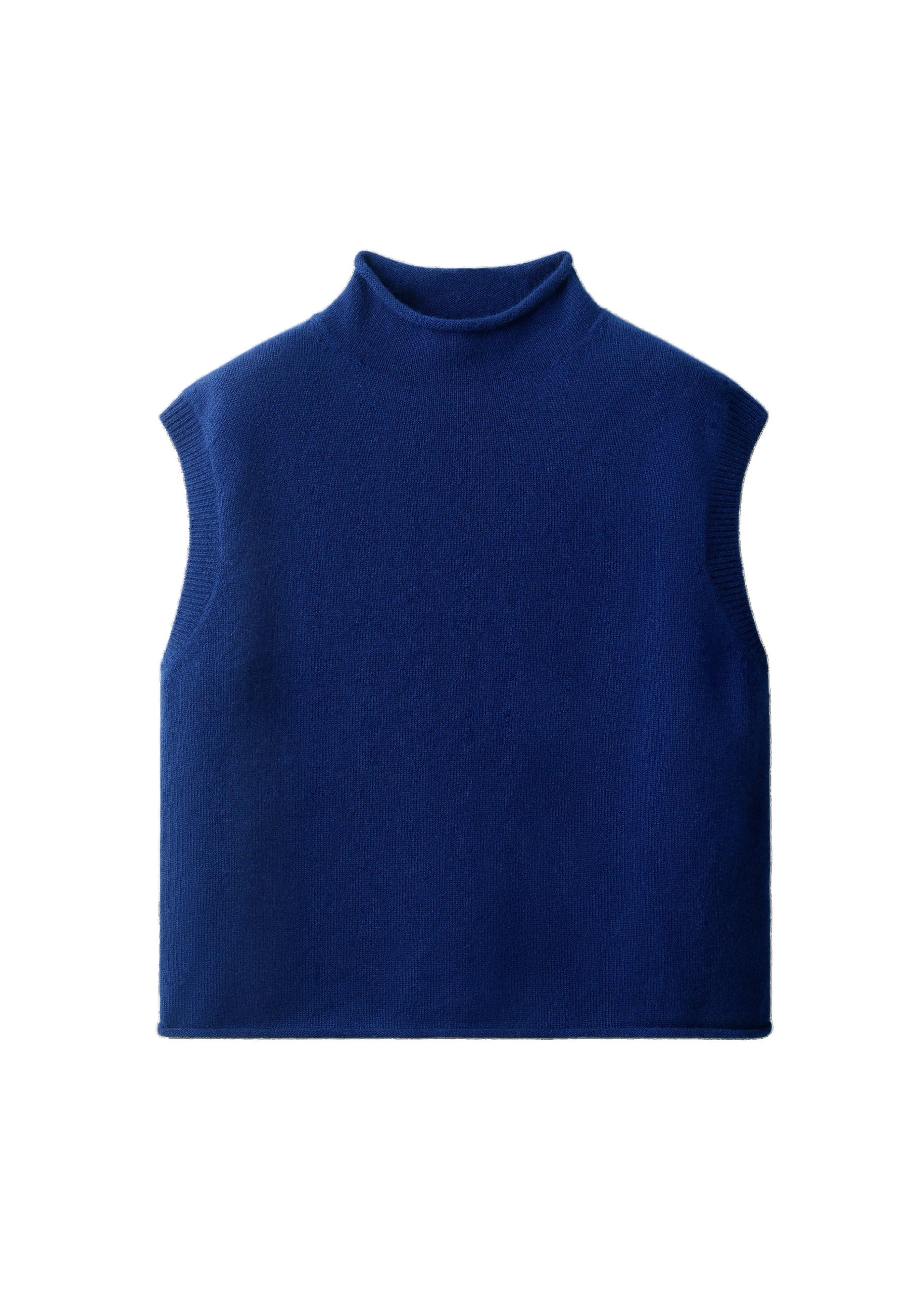 ME+EM High Neck Vest in Jewel Blue ME+EM High Neck Vest in Jewel Blue | Sweaters | Luxury Shoes