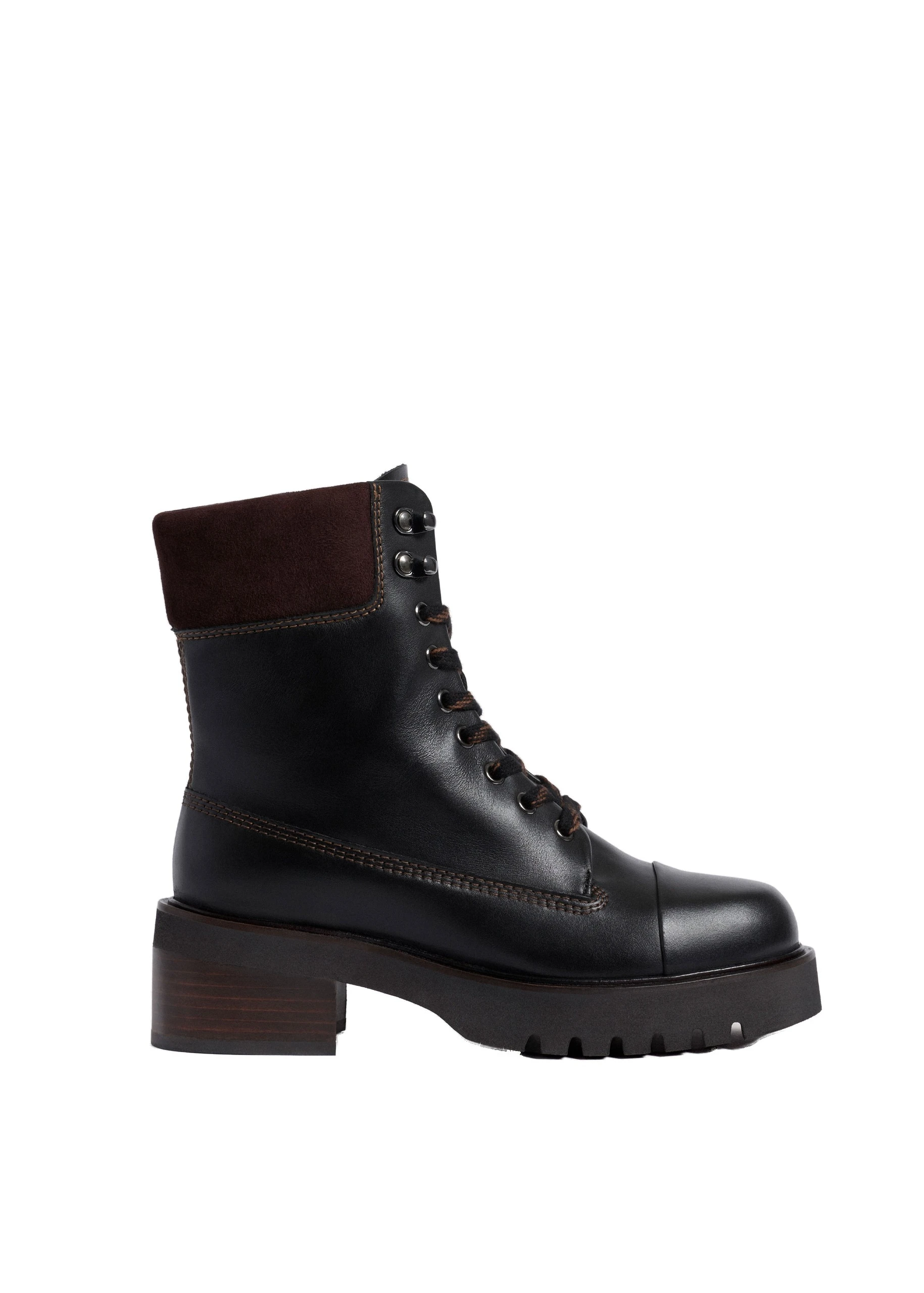 ME+EM Hiking Boot in Black/Chocolate | Shoes | Luxury Shoes ME+EM Hiking Boot in Black/Chocolate