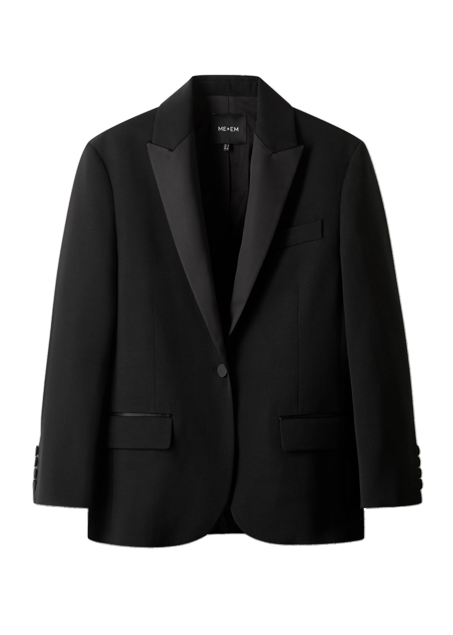 ME+EM Icon Oversized Tux Blazer in Black | Jackets | Luxury Shoes ME+EM Icon Oversized Tux Blazer in Black