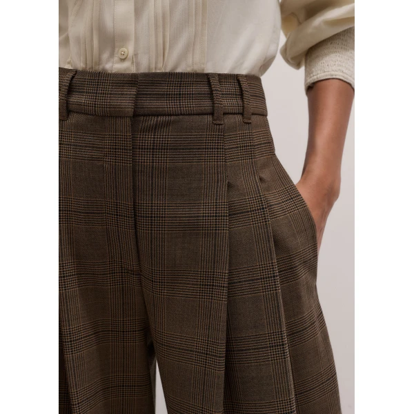 ME+EM Icon Trouser in Pecan Brown Multi