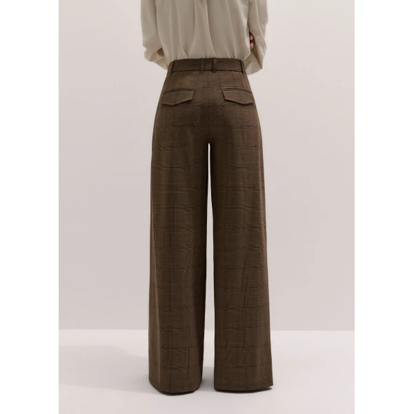 ME+EM Icon Trouser in Pecan Brown Multi