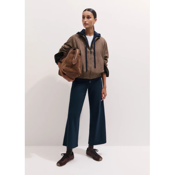 ME+EM Icon Zip Hoodie in Navy, view 4 | Sweaters | Luxury Shoes 