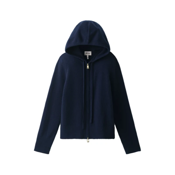 ME+EM Icon Zip Hoodie in Navy
