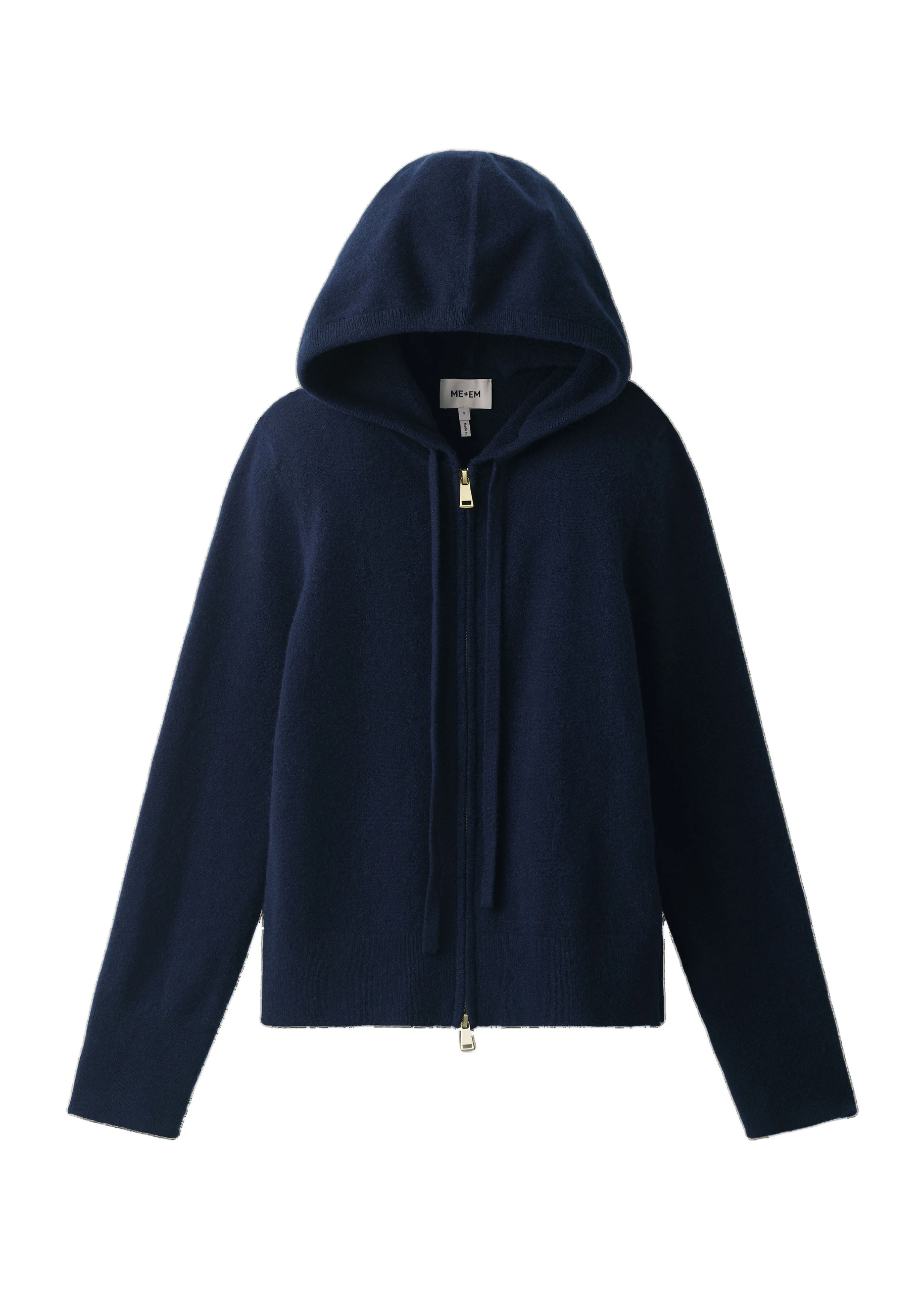 ME+EM Icon Zip Hoodie in Navy ME+EM Icon Zip Hoodie in Navy | Sweaters | Luxury Shoes