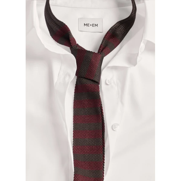 ME+EM Knit Tie in Merlot/Dark Chocolate