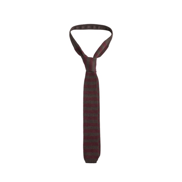 ME+EM Knit Tie in Merlot/Dark Chocolate