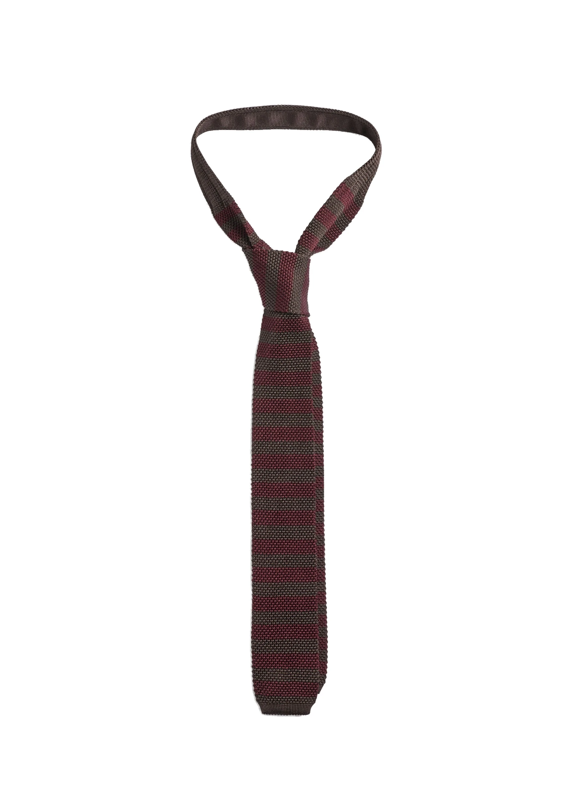 ME+EM Knit Tie in Merlot/Dark Chocolate | Accessories | Luxury Shoes ME+EM Knit Tie in Merlot/Dark Chocolate
