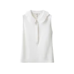 ME+EM Lace Collar Layering Top in Soft White