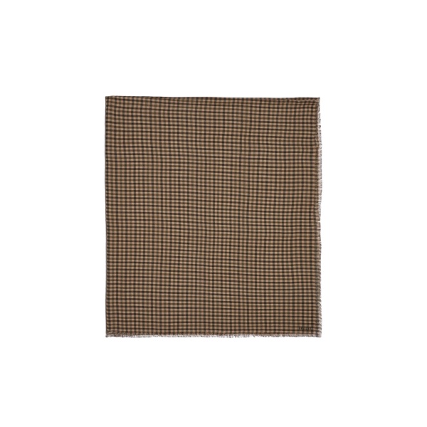 ME+EM Large Check Scarf in Pecan Brown Multi