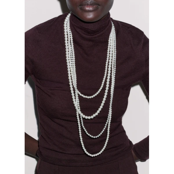 ME+EM Layered T-Bar Necklace in Silver