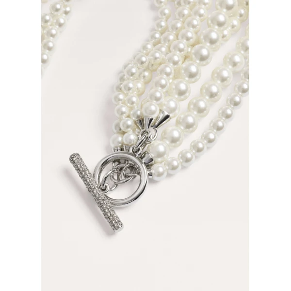 ME+EM Layered T-Bar Necklace in Silver