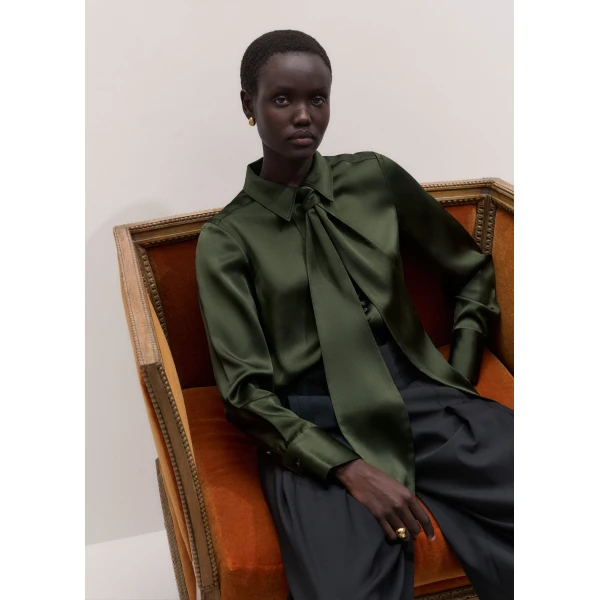 ME+EM Layering Shirt in Bay Green, view 2 | Shirts | Luxury Shoes 