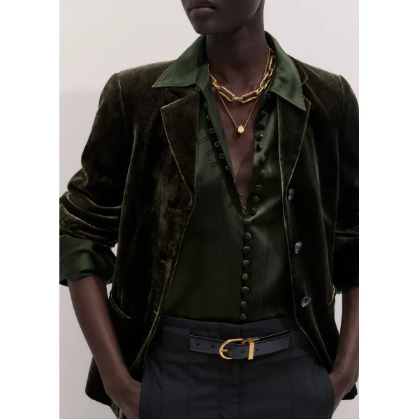 ME+EM Layering Shirt in Bay Green, view 3 | Shirts | Luxury Shoes 