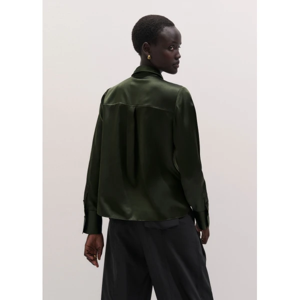 ME+EM Layering Shirt in Bay Green, view 6 | Shirts | Luxury Shoes 