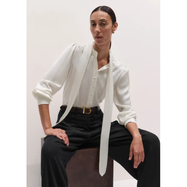 ME+EM Layering Top in Light Cream, view 2 | Tops | Luxury Shoes 