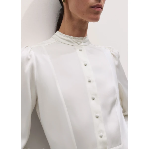 ME+EM Layering Top in Light Cream, view 4 | Tops | Luxury Shoes 
