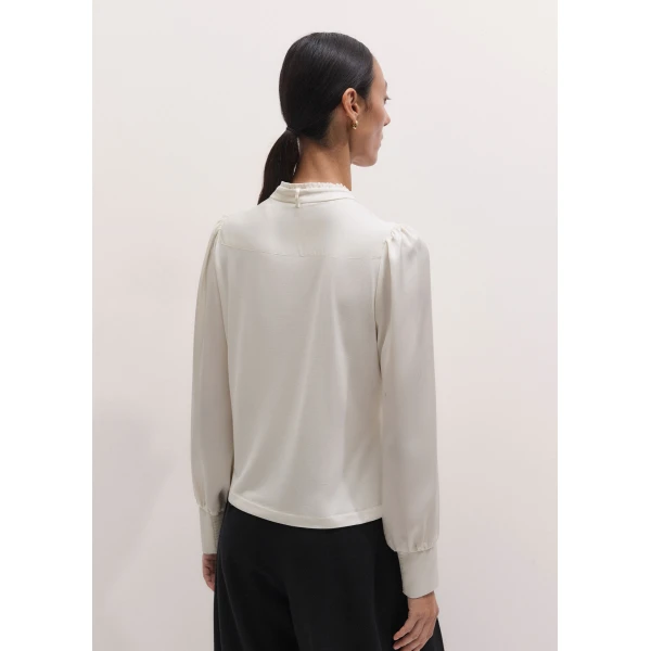 ME+EM Layering Top in Light Cream, view 6 | Tops | Luxury Shoes 