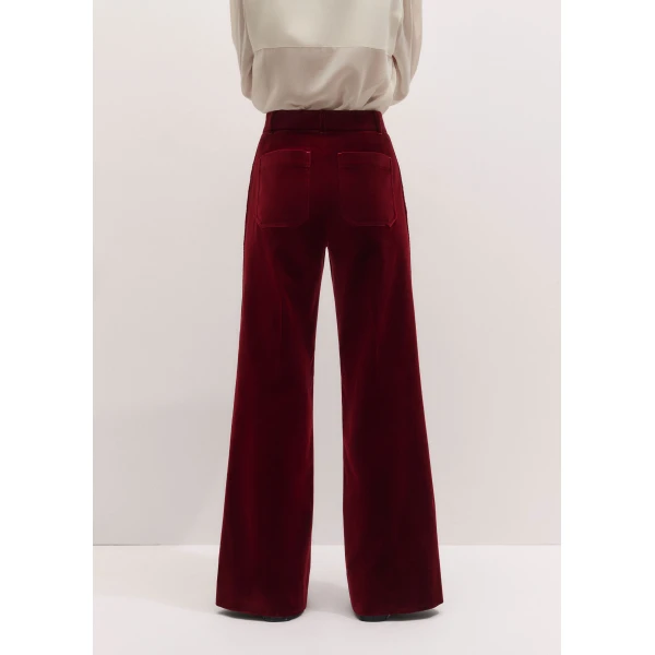 ME+EM Leg Elongator Trouser in Barolo Red, view 5 | Pants | Luxury Shoes 