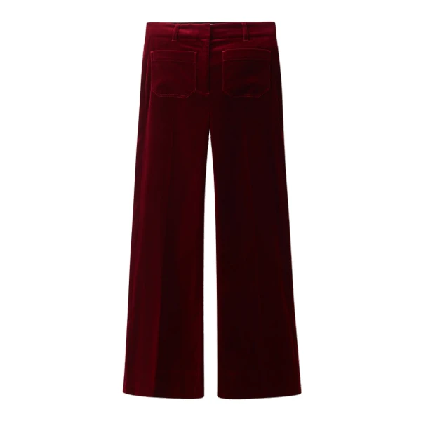 ME+EM Leg Elongator Trouser in Barolo Red | Pants | Luxury Shoes 