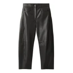 ME+EM Luxe Barrel Trouser in Black/Brown