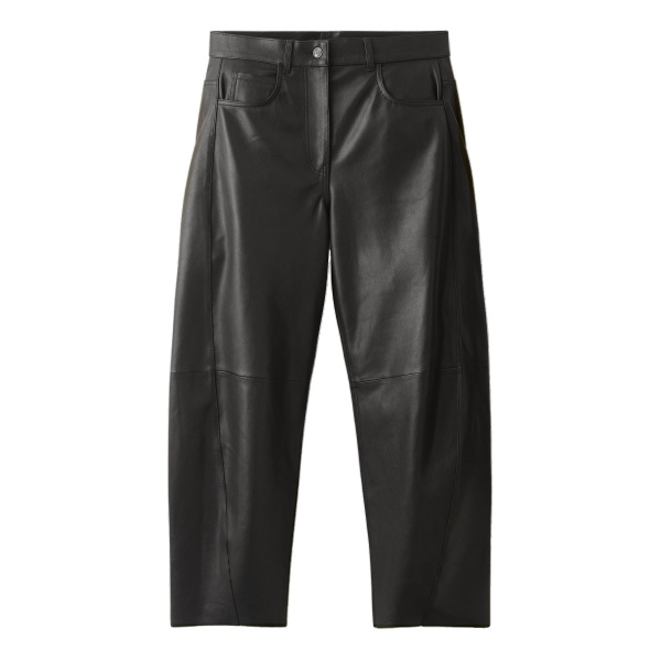 ME+EM Luxe Barrel Trouser in Black/Brown