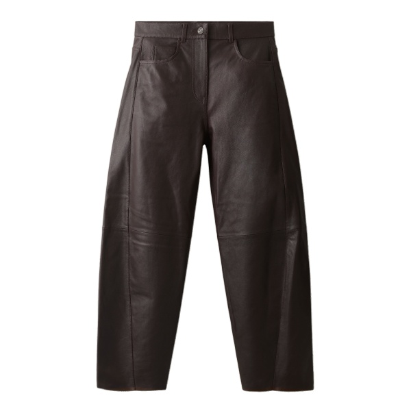 ME+EM Luxe Barrel Trouser in Merlot Red