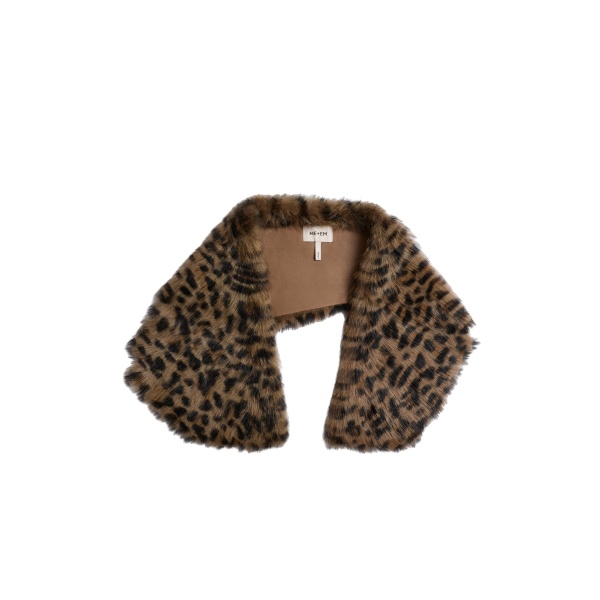 ME+EM Luxe Collar Scarf in Tan/Black