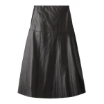 ME+EM Luxe Flare Maxi Skirt in Black Brown