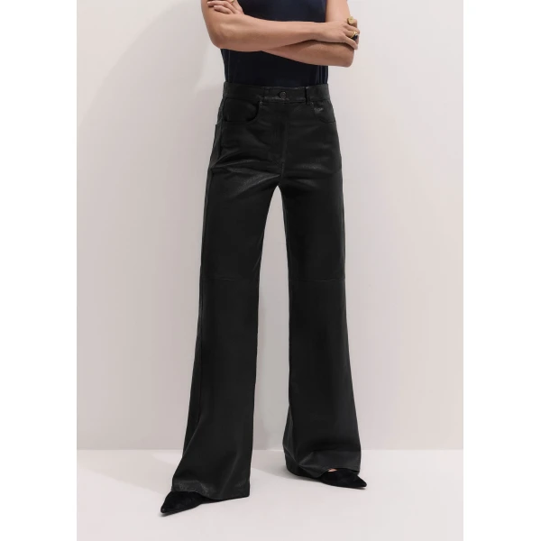 ME+EM Luxe Leg Elongator Trouser in Black Brown