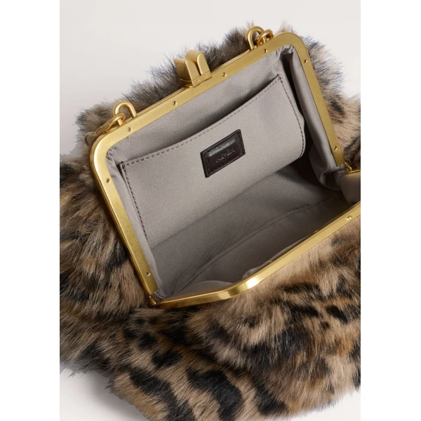 ME+EM Luxe Leopard Bag in Tan/Black, view 4 | Shoulder & Crossbody Bags | Luxury Shoes 