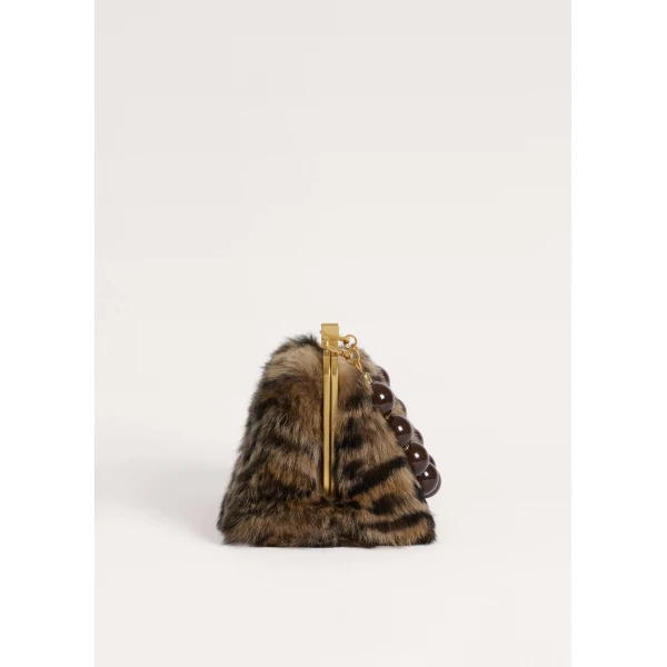 ME+EM Luxe Leopard Bag in Tan/Black, view 6 | Shoulder & Crossbody Bags | Luxury Shoes 