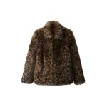 ME+EM Luxe Leopard Jacket in Pecan Brown | Coats | Luxury Shoes 