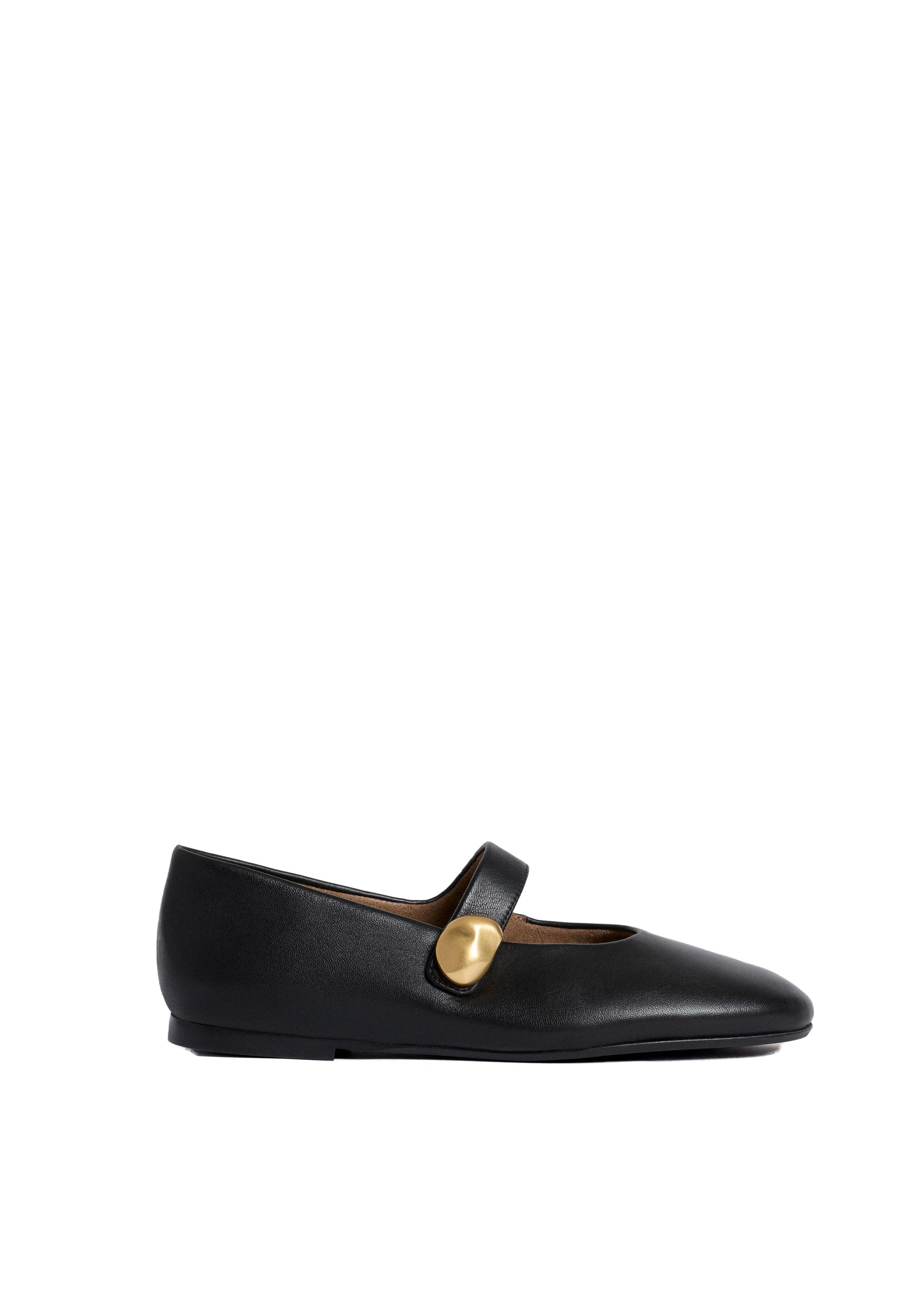 ME+EM Mary-Jane Ballet Flat in Black ME+EM Mary-Jane Ballet Flat in Black | Flats | Luxury Shoes