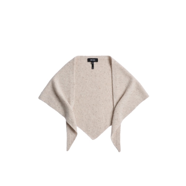 ME+EM Mini Triangle Knit Scarf in Cream