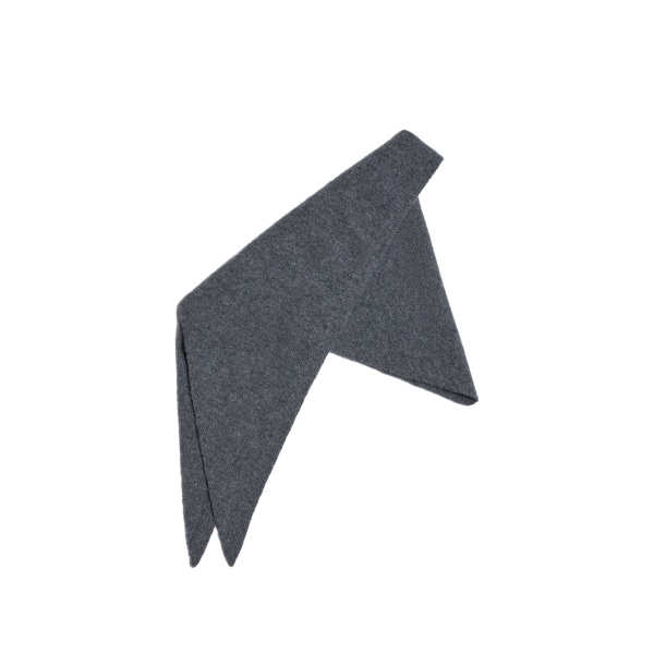 ME+EM Mini Triangle Knit Scarf in Mid Grey Mélange
