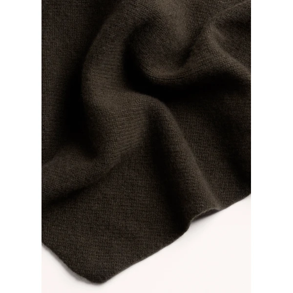 ME+EM Mini Triangle Knit Scarf in Rich Olive Green