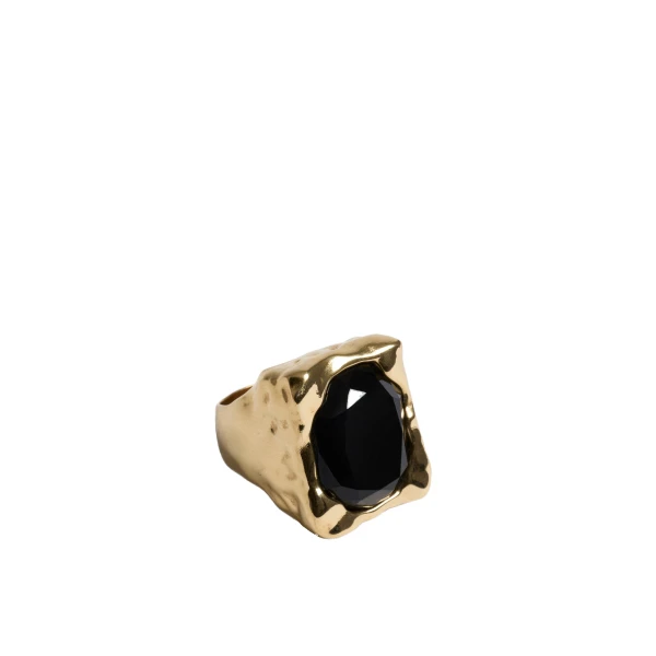 ME+EM Molten Ring in Black/Gold