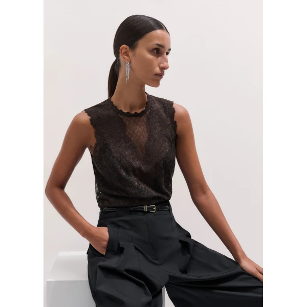 ME+EM Occasion Top in Cocoa Brown