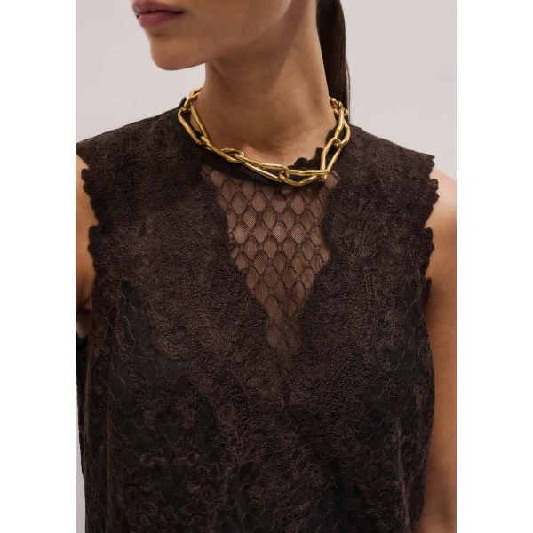 ME+EM Occasion Top in Cocoa Brown