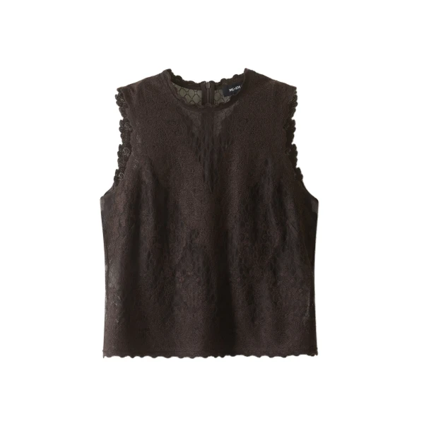 ME+EM Occasion Top in Cocoa Brown