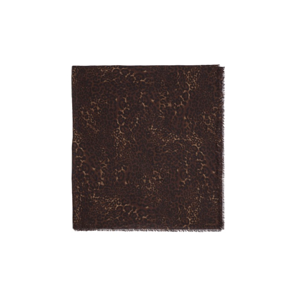 ME+EM Oversized Leopard Scarf in Dark Brown Multi