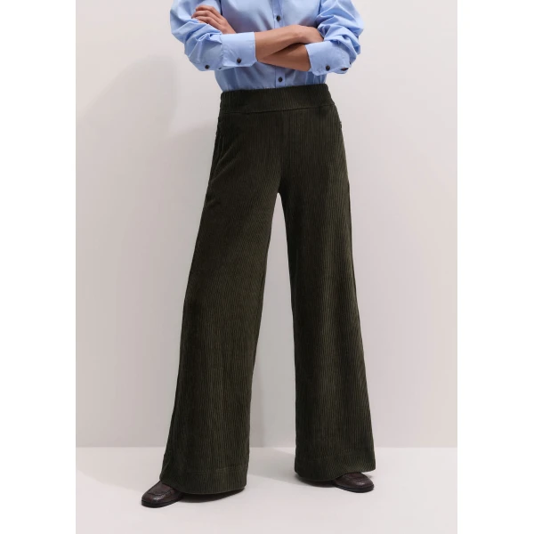 ME+EM Palazzo Pant in Rich Olive Green
