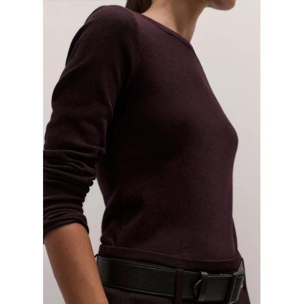 ME+EM Perfect Basic Top in Port Brown Mélange