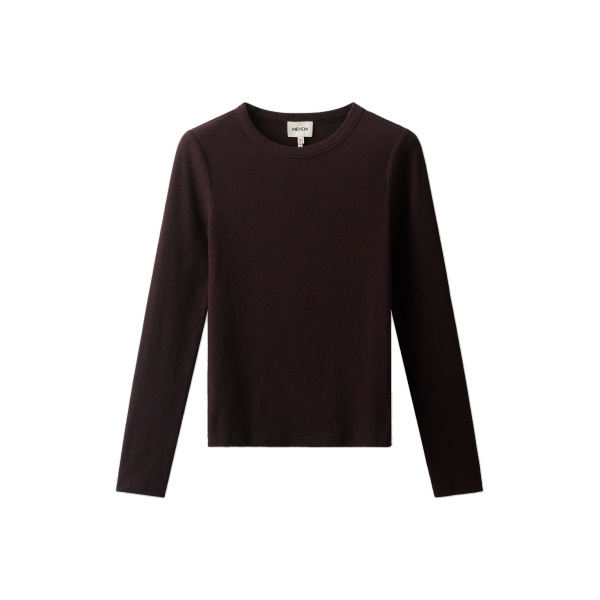 ME+EM Perfect Basic Top in Port Brown Mélange