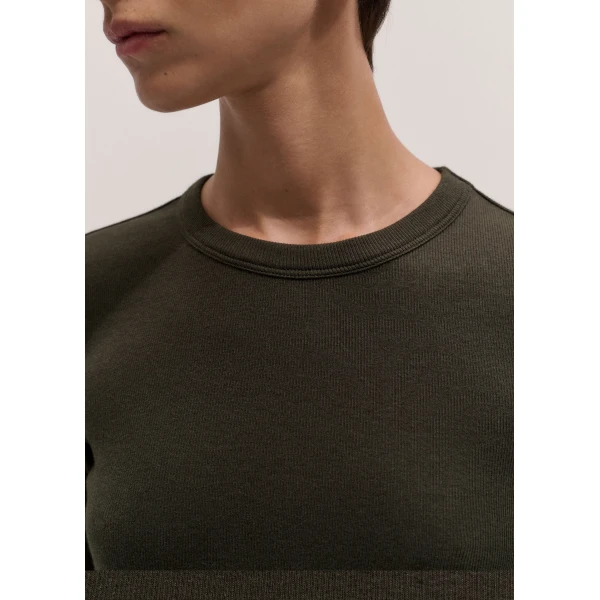 ME+EM Perfect Basic Top in Rich Olive Mélange