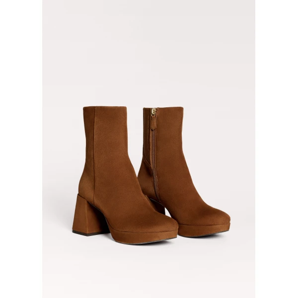ME+EM Platform Ankle Boot in Caramel