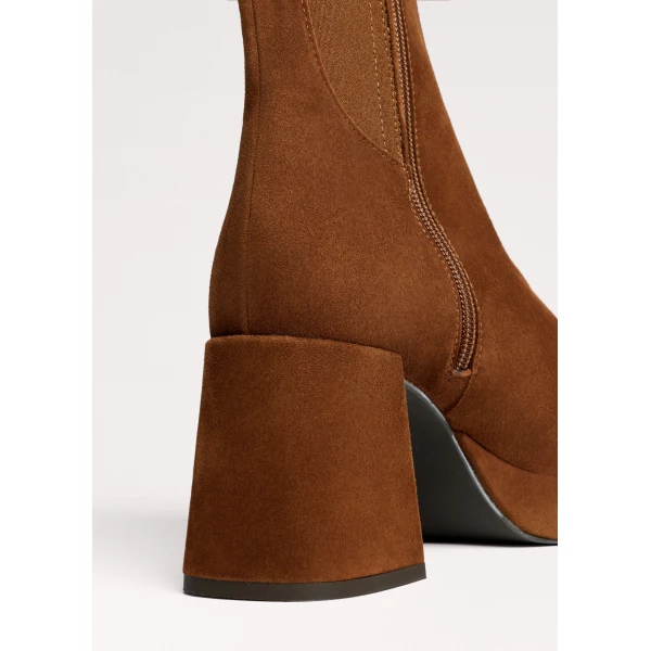 ME+EM Platform Ankle Boot in Caramel